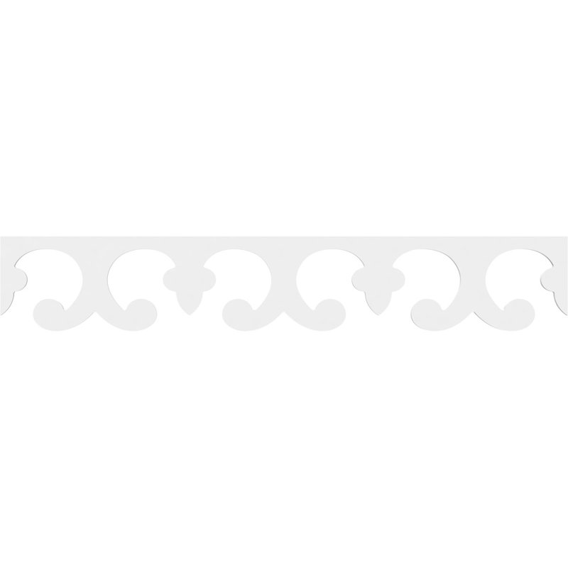 Garniture de sol en PVC de qualité architecturale H 8 po x P 5/8 po x L 48 po Porcelina, H 8 po x L 48 po x P 0,63 po