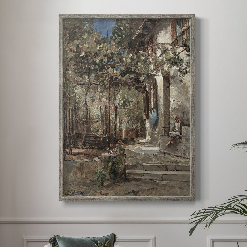 Reproduction florale rétro encadrée LV III - bois massif
