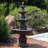 Mediterranean Light Brown Resin 4-Tier Outdoor Fountain