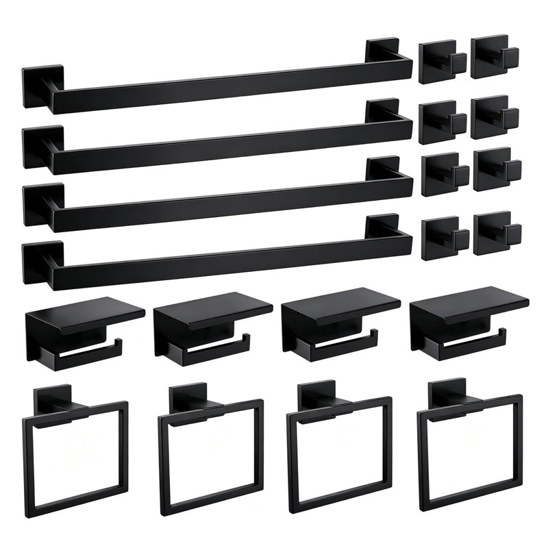 Ensemble de 20 serviettes 20 po SUS304, Matte Black