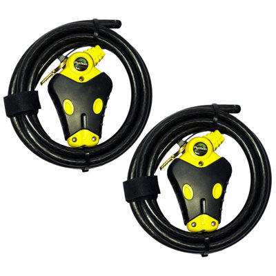 Two Python Adjustable Cable Locks Keyed Alike