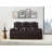 82''Wide Breathable Leather Square Arms Power Reclining Sofa With Reading Lights And Drop Down Table-1353877048