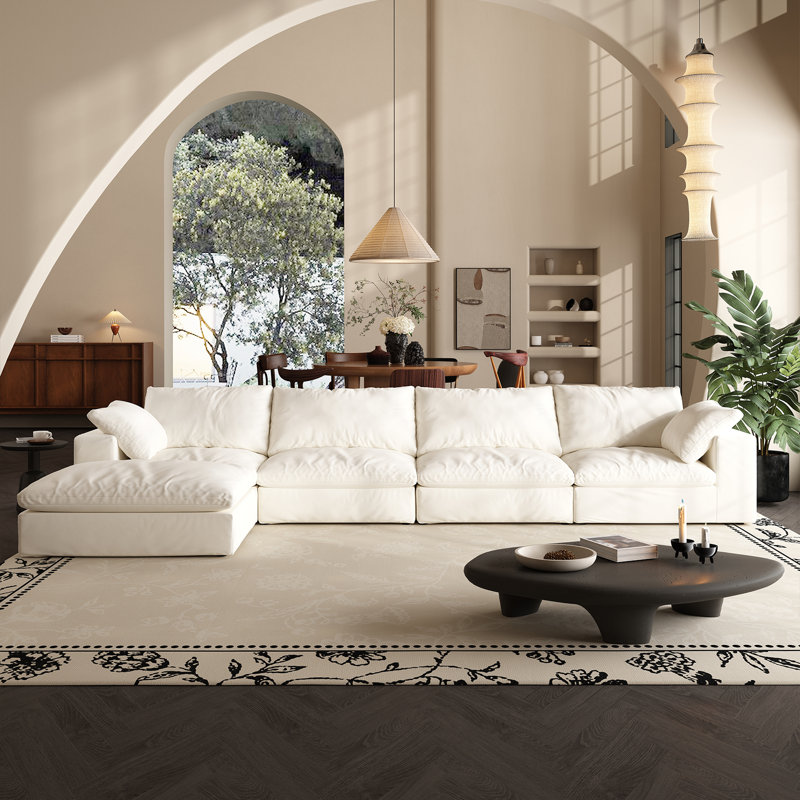 Canapé modulaire surdimensionné surdimensionné, housse de coussin à assise profonde et coussins de canapé modulaires surdimensionnés amovibles pour salon
