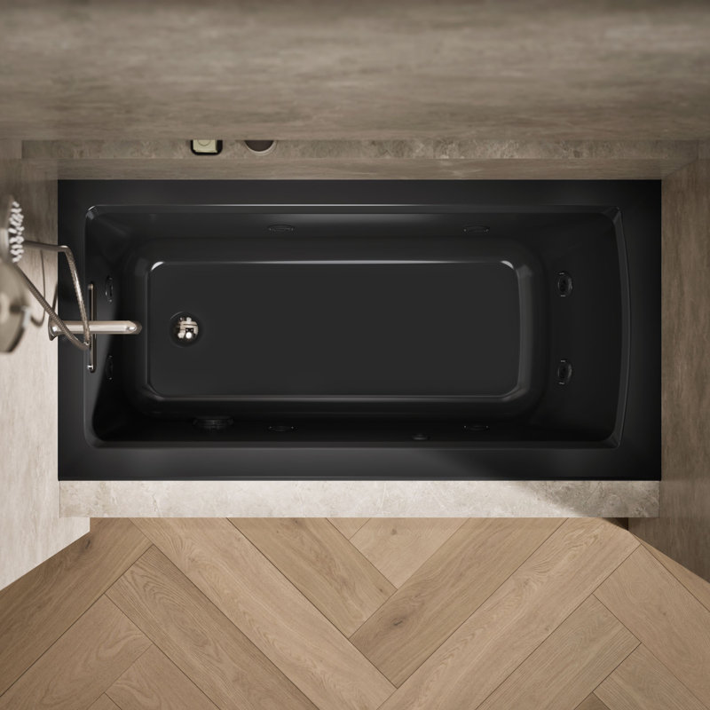 Archer 60" x 30" Whirlpool, Thunder Grey, Left