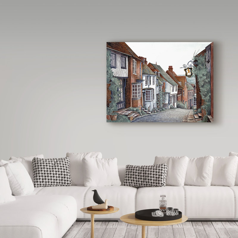 « seigle, angleterre », reproduction de peinture à l’acrylique sur toile tendue, H 35 po x l 47 po x P 2 po