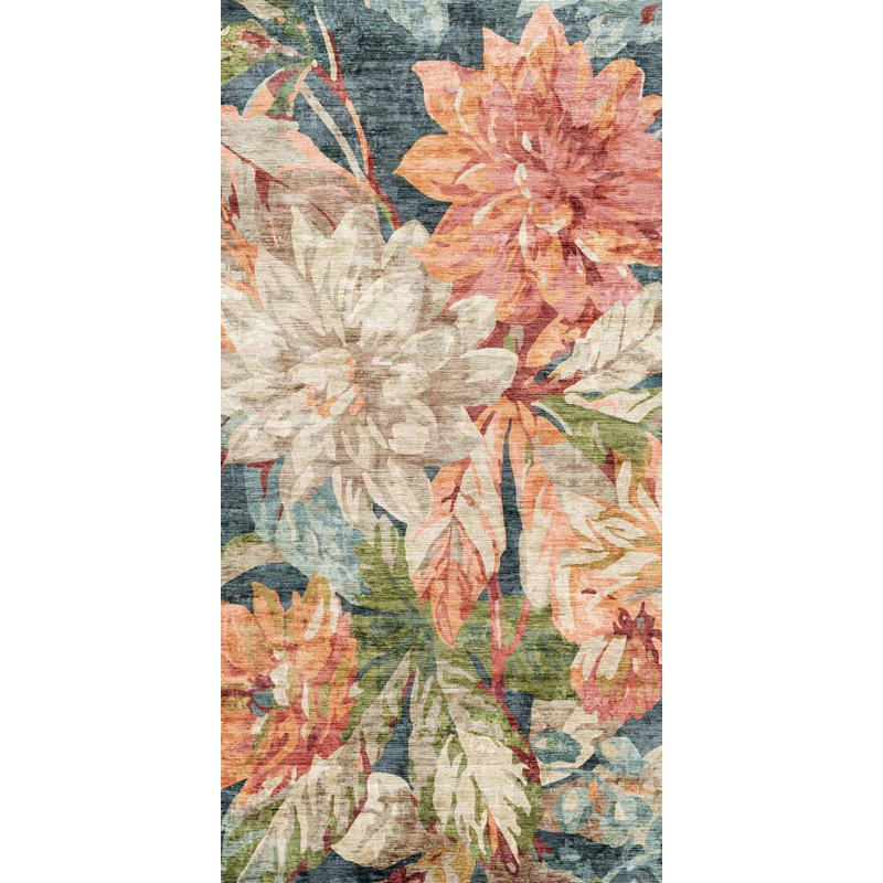 Emiliana Orange Cushioned Kitchen Mat, Rectangle 2' x 4'