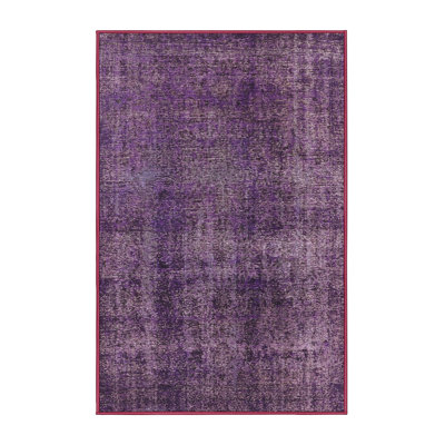 Tapis mauve à motif abstrait Robenson