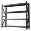 Étagère de garage réglable en métal robuste, l 79 po x H 75 po, support de rangement industriel à 4 niveaux, noir