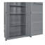 Grand lit escamotable mural avec armoires, gris
