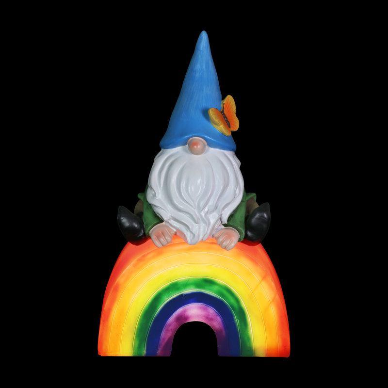 Colorful Resin Gnome with LED Rainbow and Timer