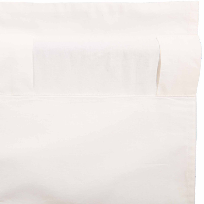 Sickels Cotton Blend Ruffled Window Valance, 60" W x 16" L, Antique White