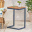 Table d'appoint en bois en forme de C et en fer-133275130
