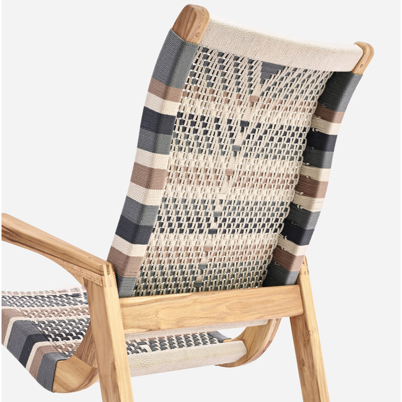 Chaise berçante Amador, Motif Serena, Naturel