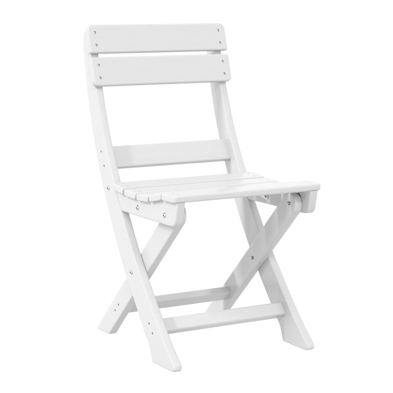 Laguna Patio Folding Dining Chair, White
