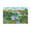 «Village by the Sea with Hot Air Ballons» par Cheryl Bartley, impression sur toile tendue-55900835