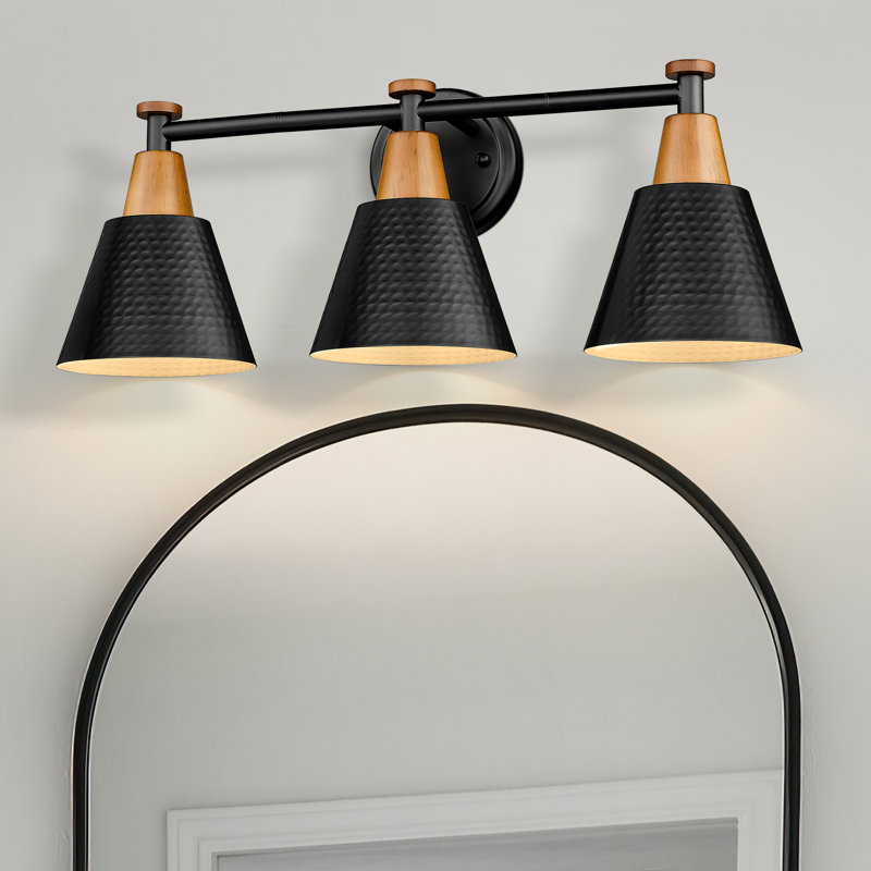 Logan 3-Light Matte Black Bath Bar Vanity Light Logan 3-Light Matte Black Bath Bar Vanity Light