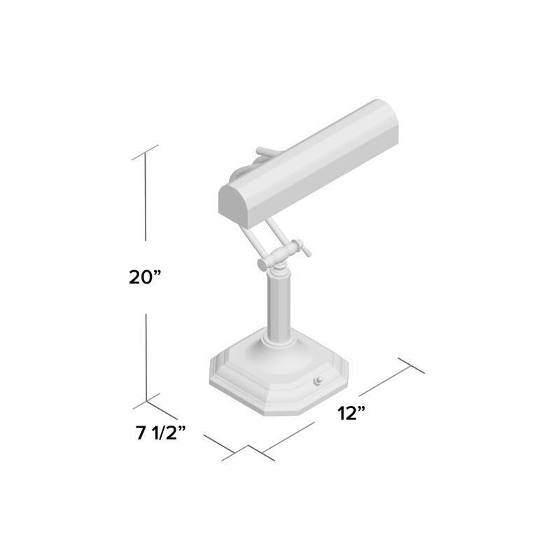 Lampe pour piano 20 po Touchet, Laiton antique