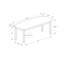 Banc rectangulaire de 48 po de couleur brune - structure en bois massif et siège rembourré pour différentes pièces élégantes