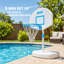 Panier de basketball de piscine moderne réglable de 28 po avec 2 balles de basketball pour les parties de piscine et les jeux dans la cour arrière