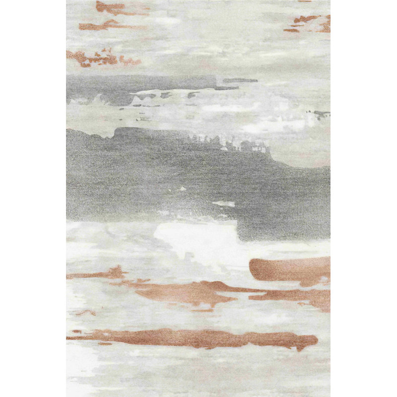 Melnick Machine Washable Living Room Rug Design 7707 - 5X8 (5'2"X7'5"), Grey