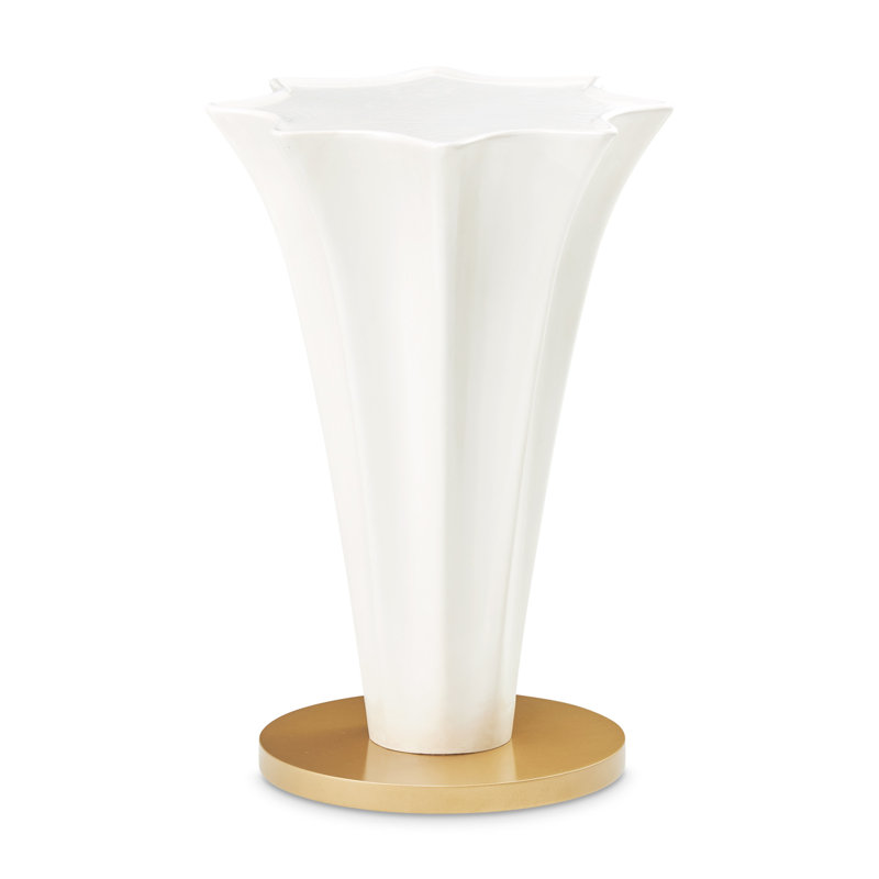 La Terrazza Chairside Table - Silver Mist, Cream