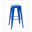 Tabouret à hauteur de comptoir 30 po, ensemble de 4 tabourets de bar en métal sans dossier, non empilable, amovible et facile à assembler, pour économiser de l'espace pour un îlot de cuisine / bar / café / salle à manger (bleu)-83002770-83002772-83002773