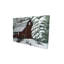 Grange rouge dans la neige - Toile rouge des saisons pour la décoration intérieure-119180900