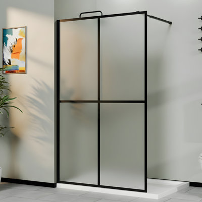 34“W x 72”H Frosted Tempered Glass Shower Door