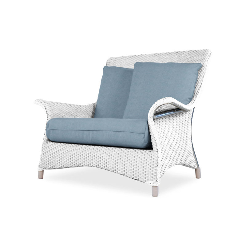 Mandalay Outdoor Lounge Chair, White, Demo Oatmeal