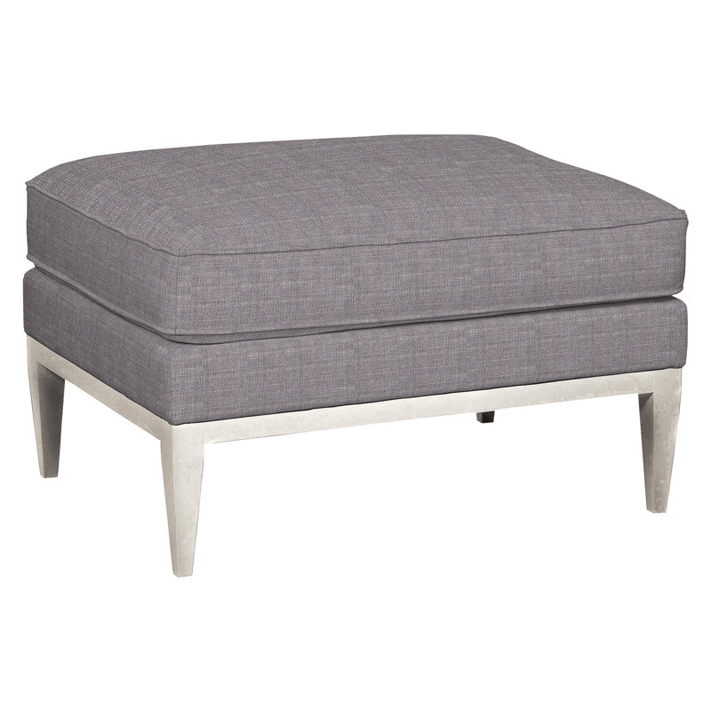 Camilla Upholstered Ottoman, Nomad Slate Crypton® Chenille, Casa Blanca