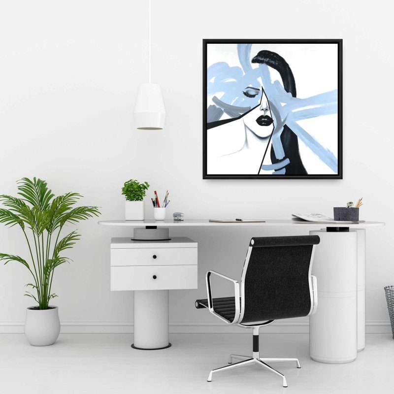 " Abstract Blue Woman Portrait "