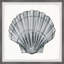 «Pretty Grey Shell», reproduction encadrée-1203747088