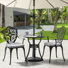 Outdoor Bistro Set With 2.17" Umbrella Hole And Cushions