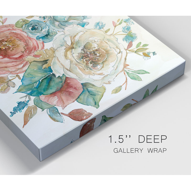 «Rose Garden I», ensemble de 2 reproductions d'art sur toile tendue, H 40 po x l 80 po x P 1 po