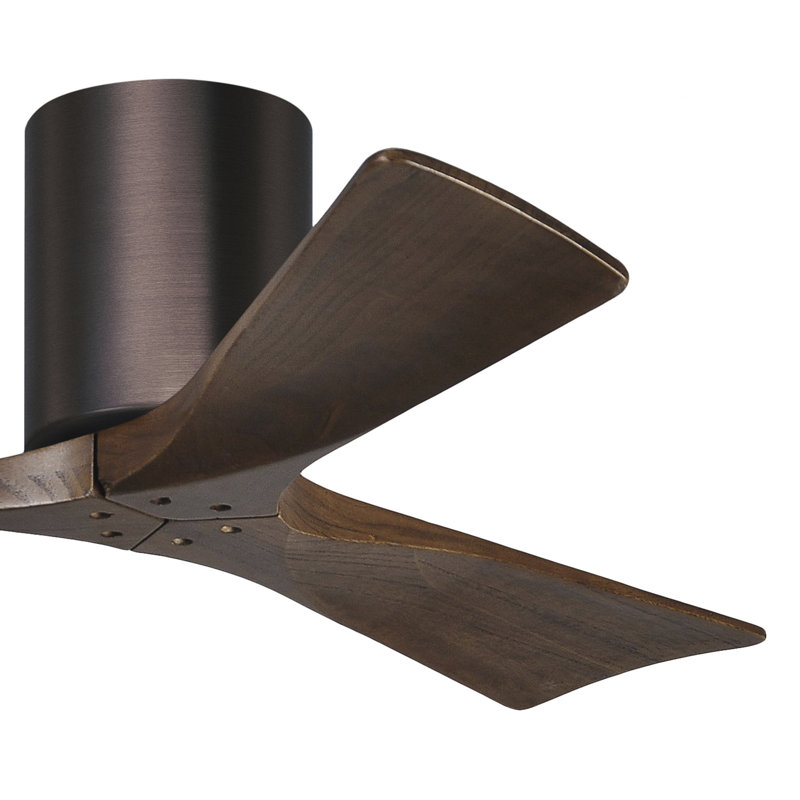 Ventilateur de plafond à 3 pales Olivier, Bronze brossé, Ton noyer, 42"