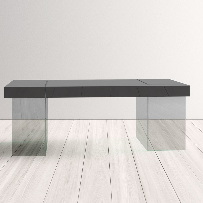 Table de salle à manger Thane, Gris ultrabrillant