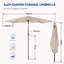 3M Large Square Paraso with UV, Garden Sun Shade Canopy Patio Outdoor Umbrella-1555254049