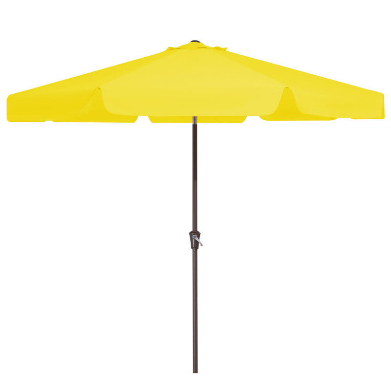 Parasol de marché pour patio extérieur, Jaune, H 100 po x l 120 po x P 120 po