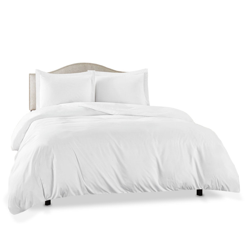 Modern & Contemporary Duvet Cover, White, King Duvet Cover + 3 Additional Pieces