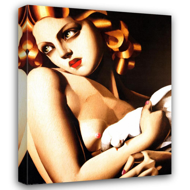 Femme avec Colombe, H 18 po x l 14 po