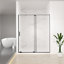 Porte de douche coulissante semi-sans cadre l 56 à 60 po x H 72 po, finition en verre trempé transparent SCGG 5/16 po (8 mm), largeur de coupe réglable 4 po