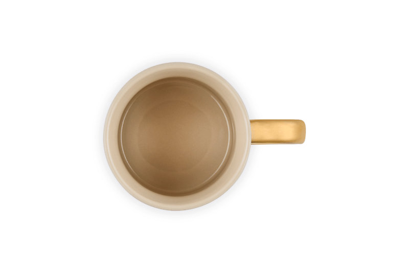Le Creuset Stoneware Mug With Gold Metallic Handle Mug, 14 Oz., Provence, Purple