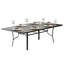 Ensemble repas pour 6 personnes avec chaises en filet et table rectangulaire en métal, noir-129165652