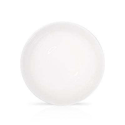 12 Inch Flat Round Appetizer Plate – Pearl White Porcelain Small Plate for Snacks & Fruits