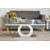 Reculver Unique Halo High Gloss Coffee Table - Modern Design Living Room Table