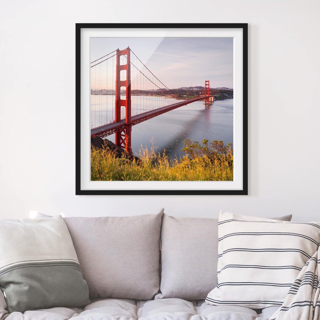 Gerahmtes Papierbild Golden Gate Bridge in San Francisco