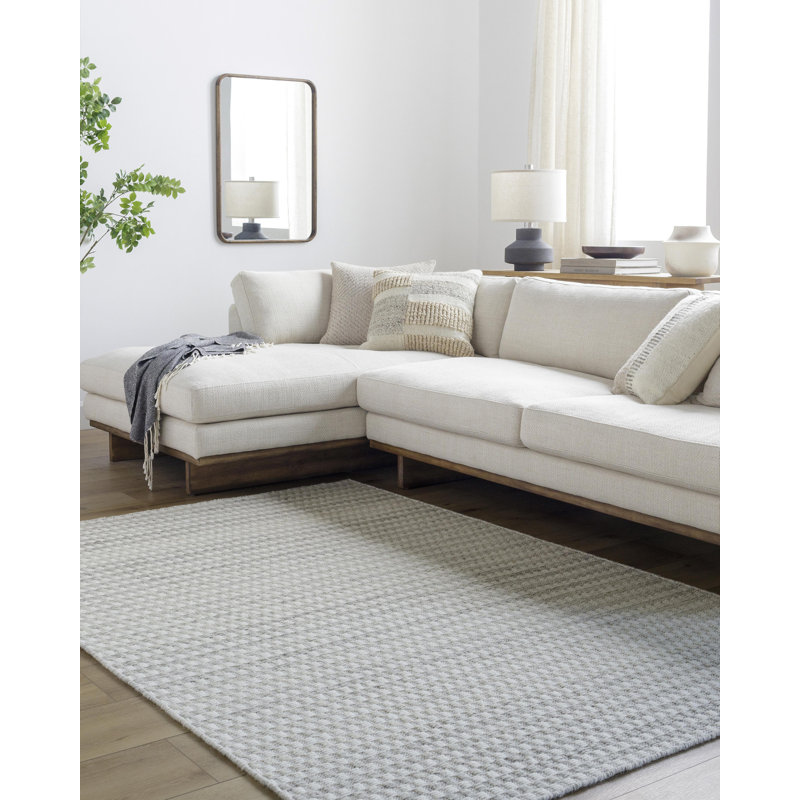 Syrine Wool Striped Indoor Rug, Rectangle 6' x 9'