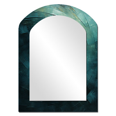 Miroir mural bleu sarcelle