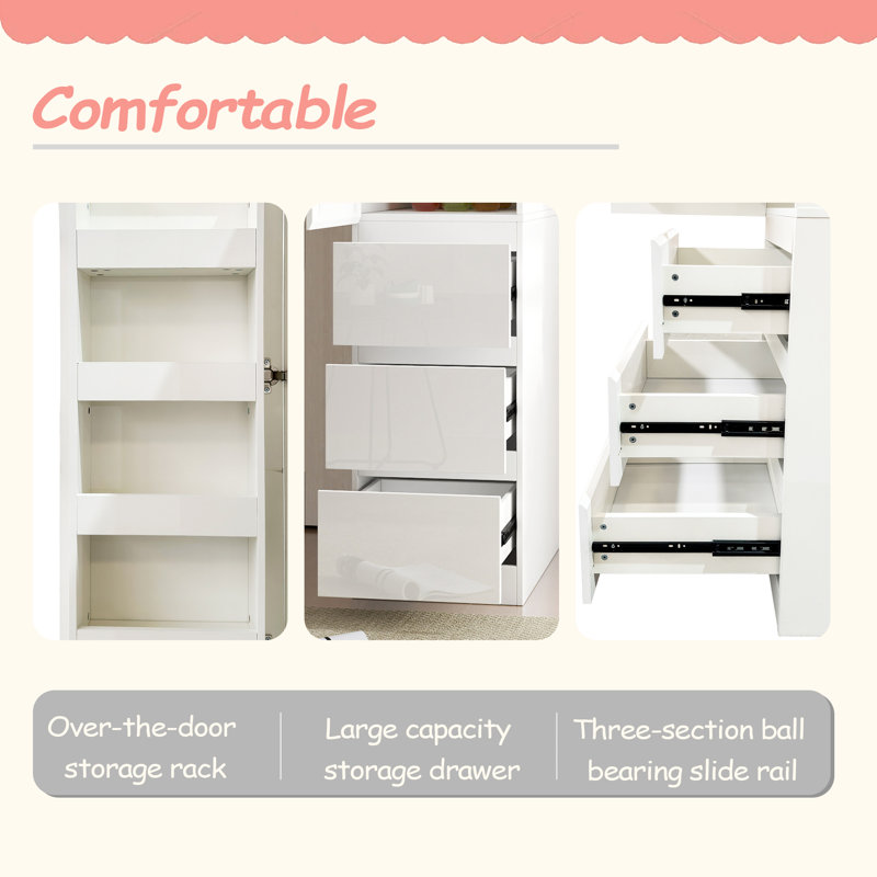 Armoire de rangement pour garde-manger, garde-manger avec portes, tablettes et tiroirs