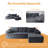 No Assembly Required Plush Corduroy Sofa, 2-Piece Sleeper Sofa with L-Shape Chaise-92762776-96229885